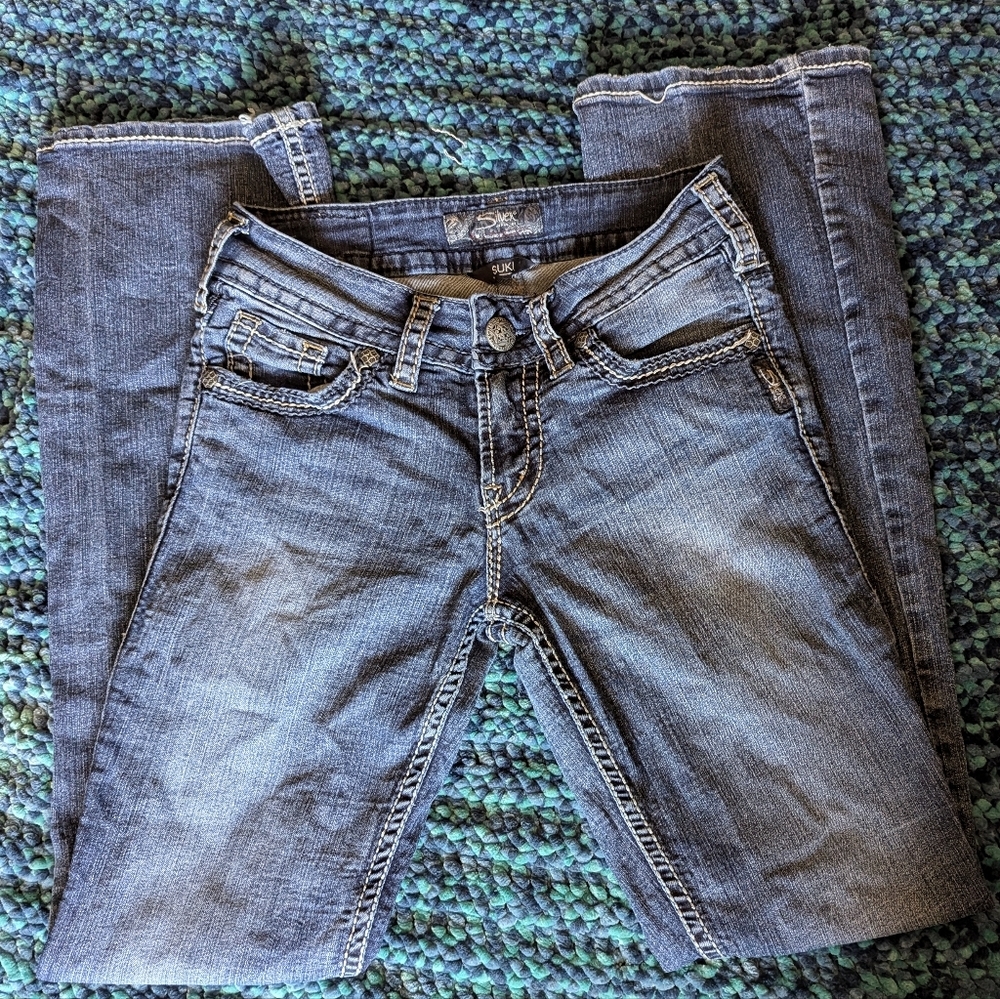 Vintage Y2K Silver Jeans Co. Suki Dark Indigo Boot Cut - Size W26 L32